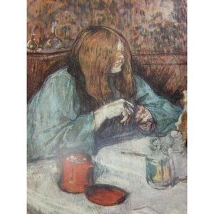 Toulouse Lautrec Print WOMAN AT HER TOILETTE Vintage 29915
